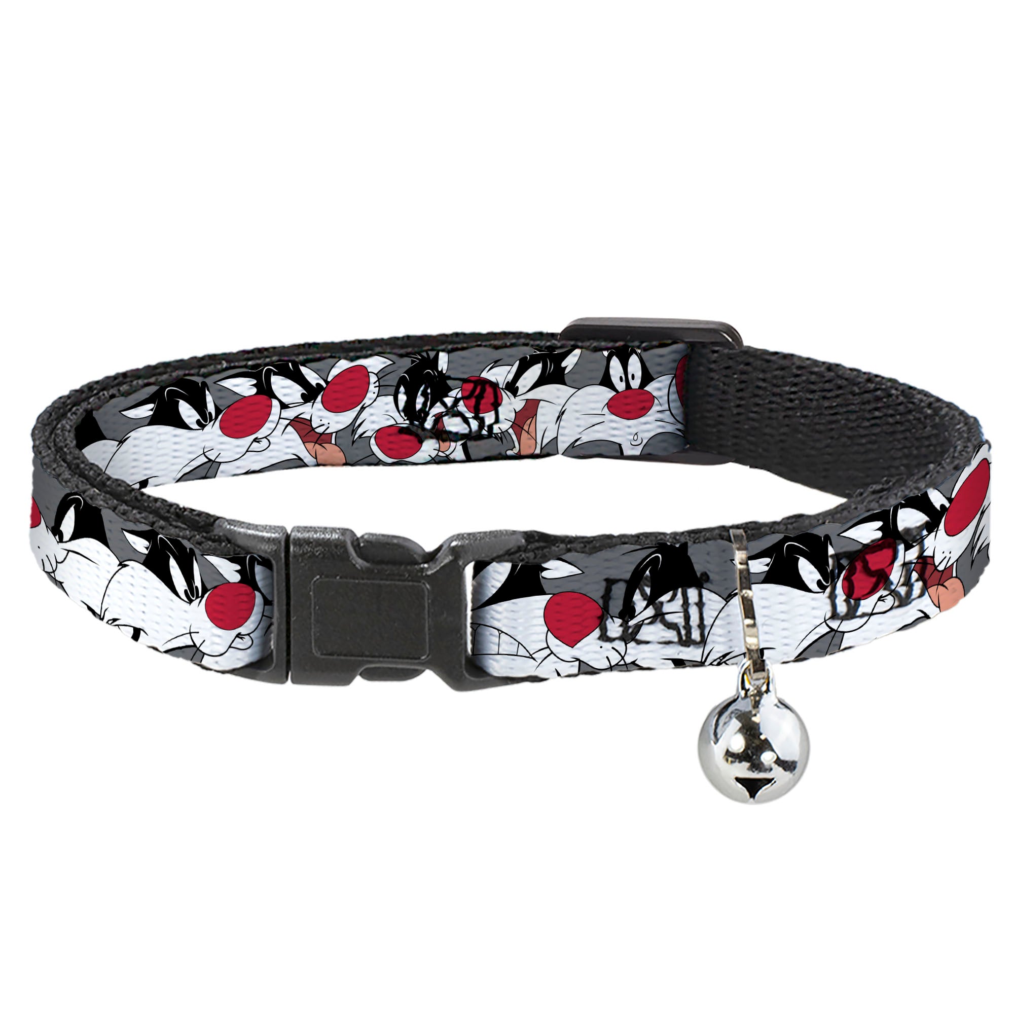 Cat Collar Breakaway - Sylvester the Cat Expressions Gray Breakaway Cat Collars Looney Tunes