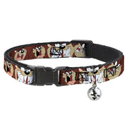 Cat Collar Breakaway - Tasmanian Devil Expressions Brown Breakaway Cat Collars Looney Tunes