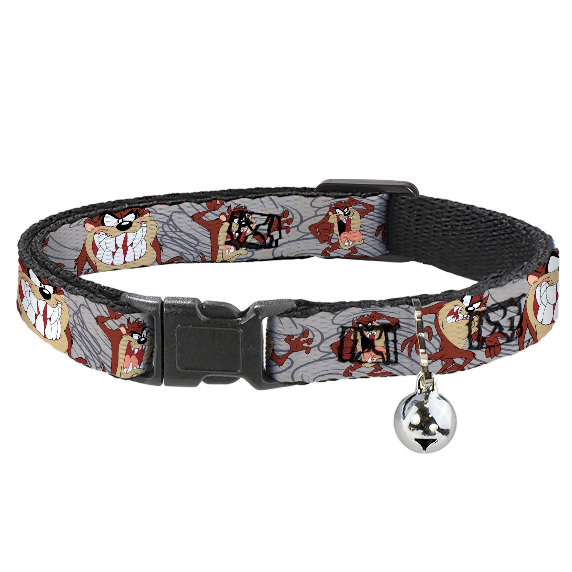 Cat Collar Breakaway - Tasmanian Devil Expressions Gray Swirl Breakaway Cat Collars Looney Tunes