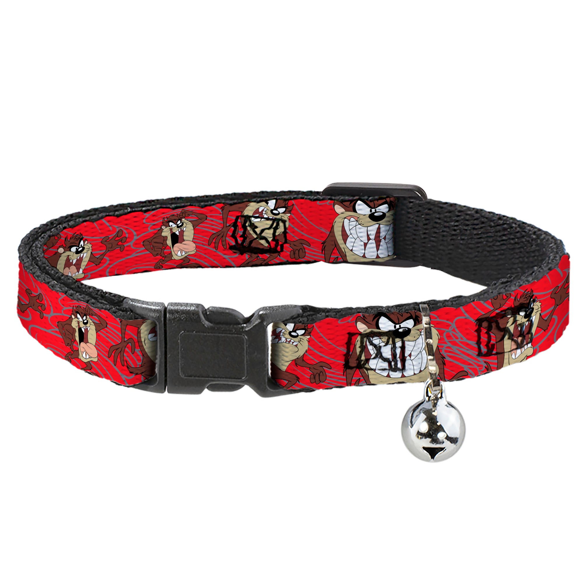 Cat Collar Breakaway - Tasmanian Devil Expressions Red Swirl Breakaway Cat Collars Looney Tunes