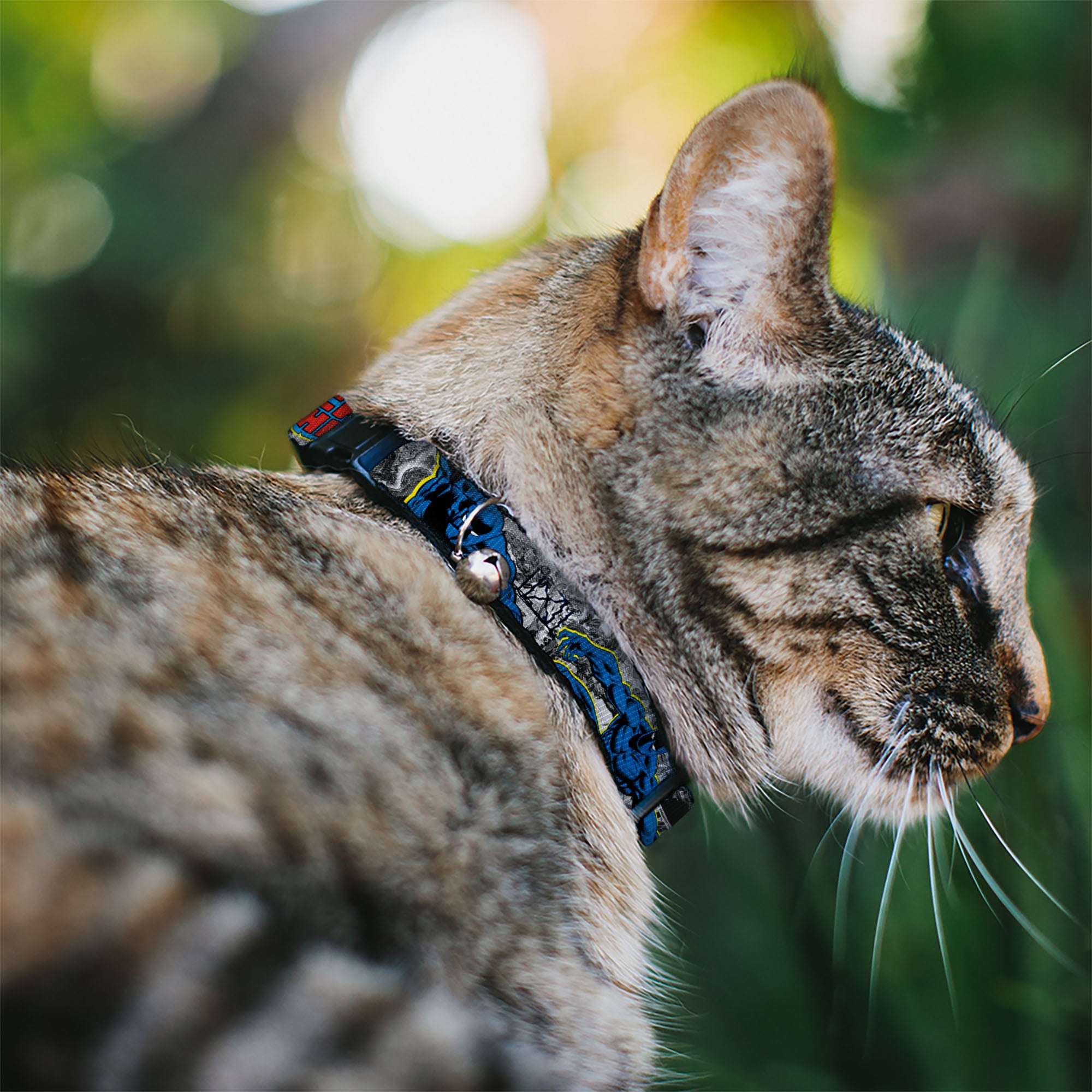 Cat Collar Breakaway - BLACK PANTHER Action Poses Stacked Comics Grays Yellow Blue Red Breakaway Cat Collars Marvel Comics