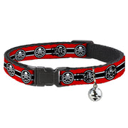 MARVEL AVENGERS Cat Collar Breakaway - HYDRA Logo Stripe Red Black White Breakaway Cat Collars Marvel Comics