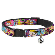 Cat Collar Breakaway with Bell - Nick 90's Rewind 7-Character 4-Logo Collage Breakaway Cat Collars Nick 90s