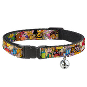 Cat Collar Breakaway with Bell - Nick 90's Rewind Character Mash Up Collage2 Pinks Breakaway Cat Collars Nick 90s