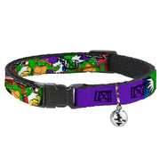 Cat Collar Breakaway with Bell - Classic TMNT Action Poses TEAM TURTLES Breakaway Cat Collars Teenage Mutant Ninja Turtles