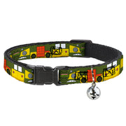 Cat Collar Breakaway with Bell - Classic TMNT Ninja Turtles Party Van All Sides Green Yellow Orange Breakaway Cat Collars Teenage Mutant Ninja Turtles