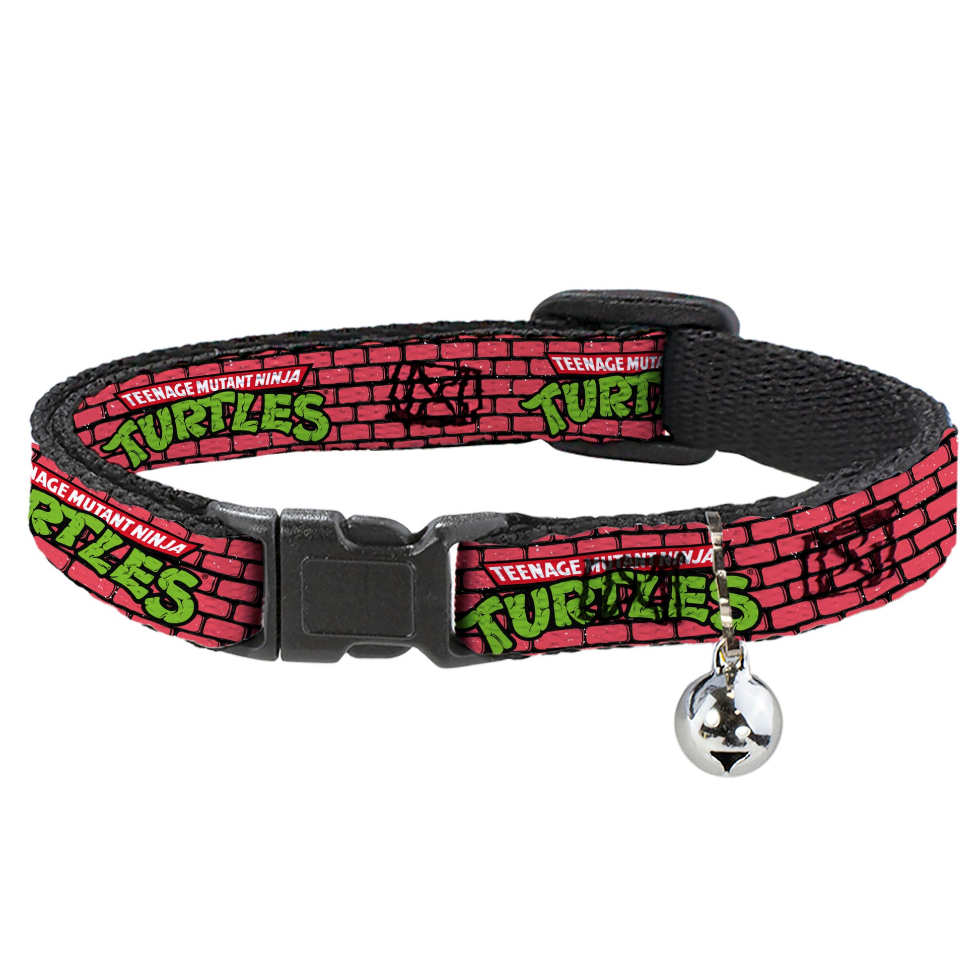 Breakaway Cat Collar with Bell - TEENAGE MUTANT NINJA TURTLES Brick Title Logo Red Breakaway Cat Collars Teenage Mutant Ninja Turtles