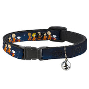 Breakaway Cat Collar with Bell - Peanuts Gang Astronauts Space Walk Group Pose Blues Breakaway Cat Collars Peanuts