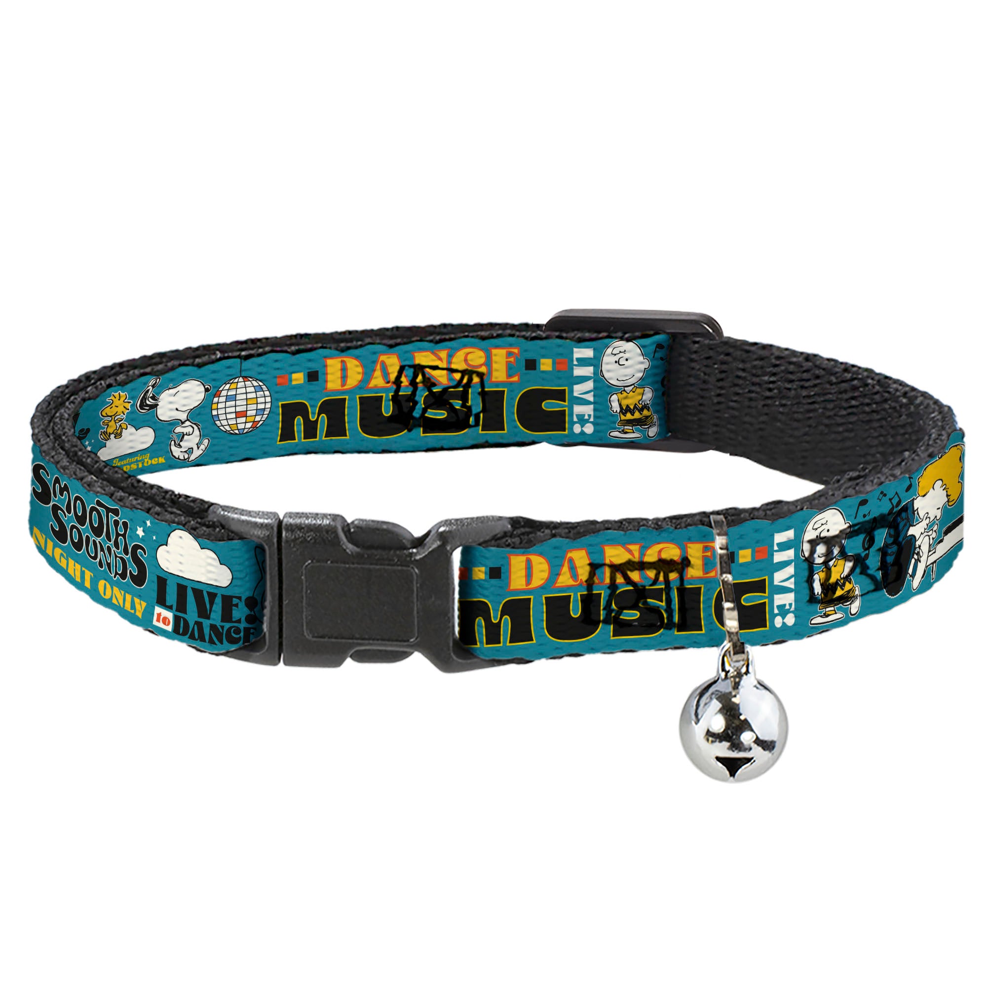 Buckle-Down Peanuts Gitarrengurt – Snoopy & Woodstock Graffiti-Collage, 5,1 Cm Breit, Verstellbar