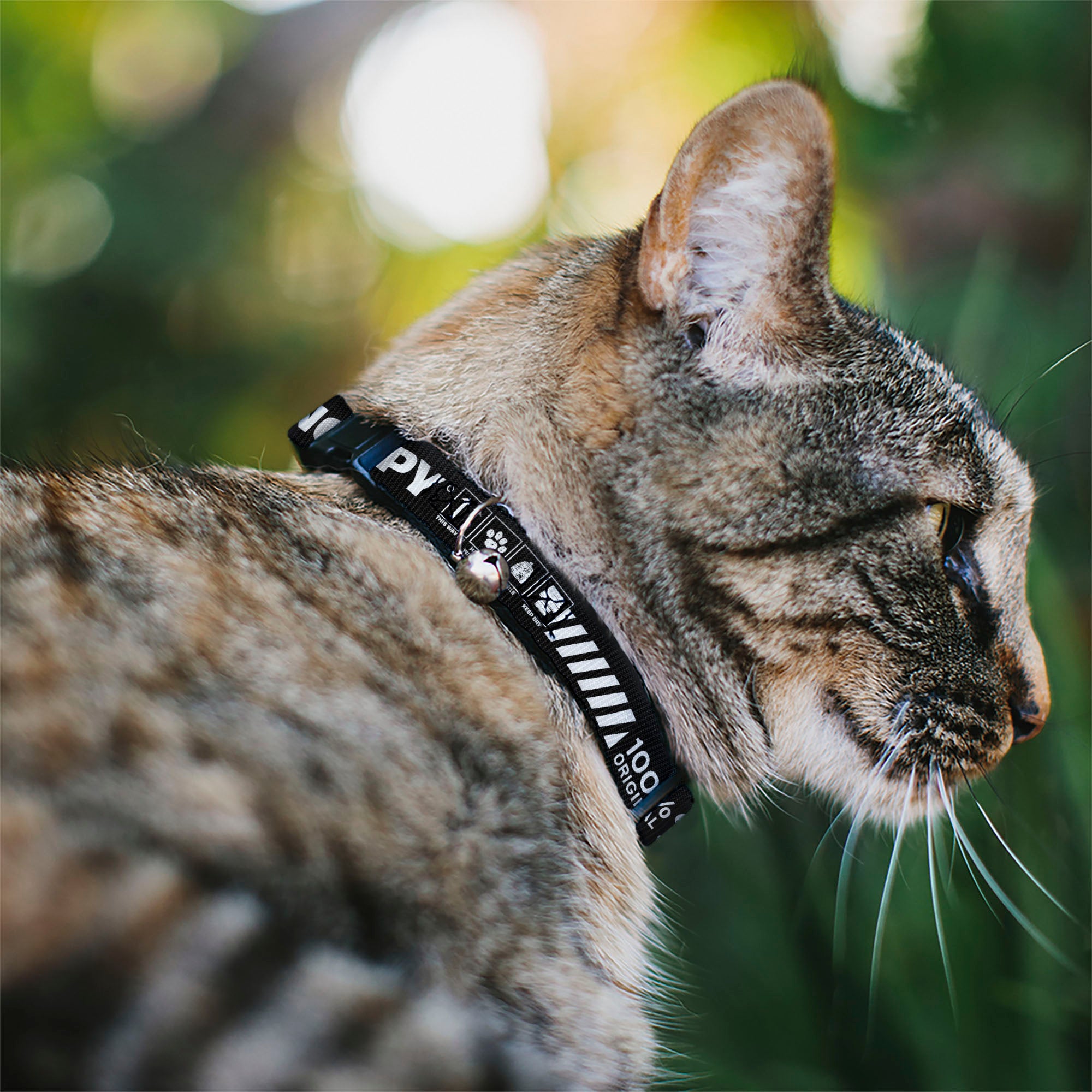 Breakaway Cat Collar with Bell - Peanuts SNOOPY Care Symbols 100% ORIGINAL Black/White Breakaway Cat Collars Peanuts