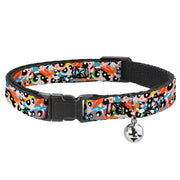 Breakaway Cat Collar with Bell - The Powerpuff Girls Expressions Stacked Breakaway Cat Collars Powerpuff Girls