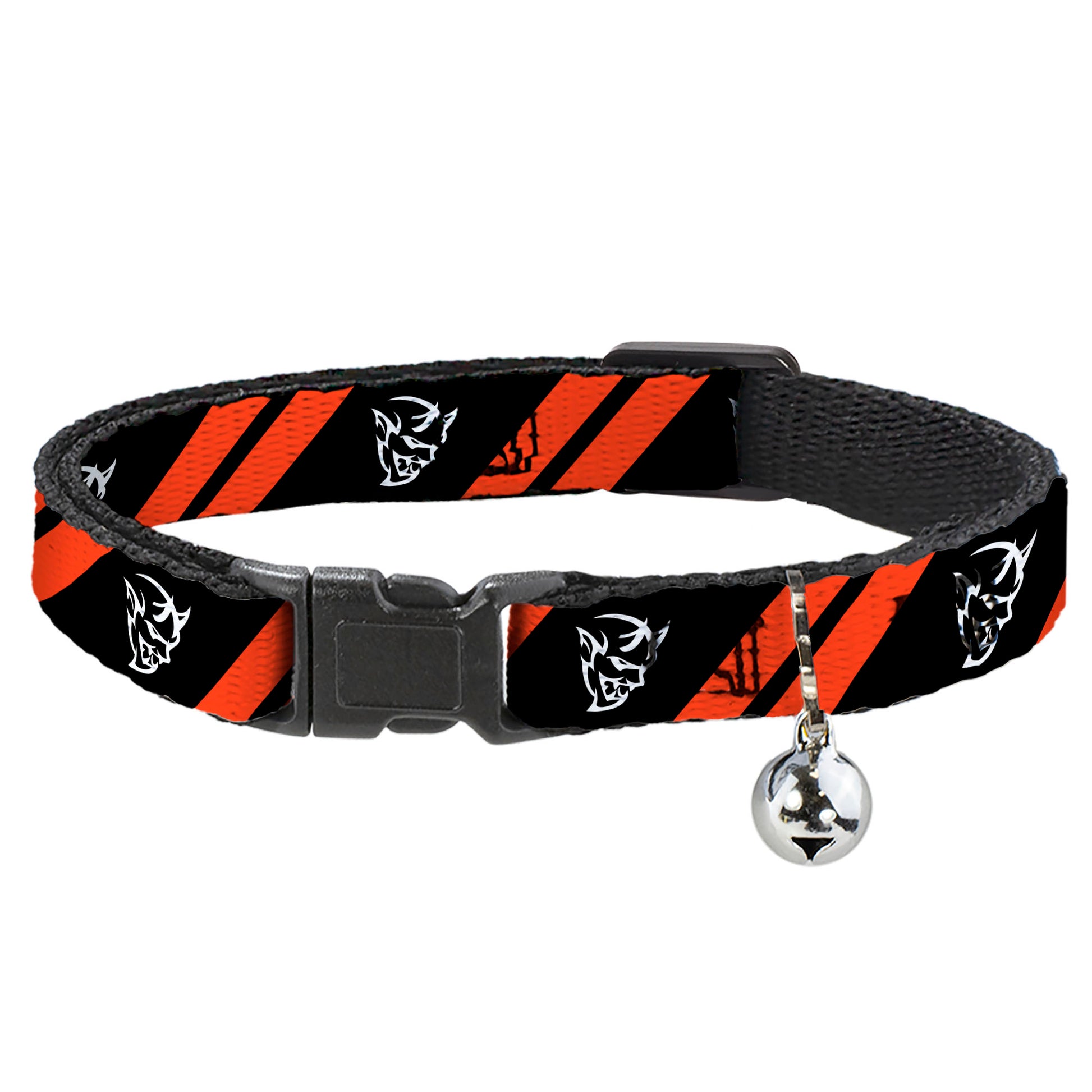 Cat Collar Breakaway - Dodge Stripes Demon Icon Black Red White Breakaway Cat Collars Dodge