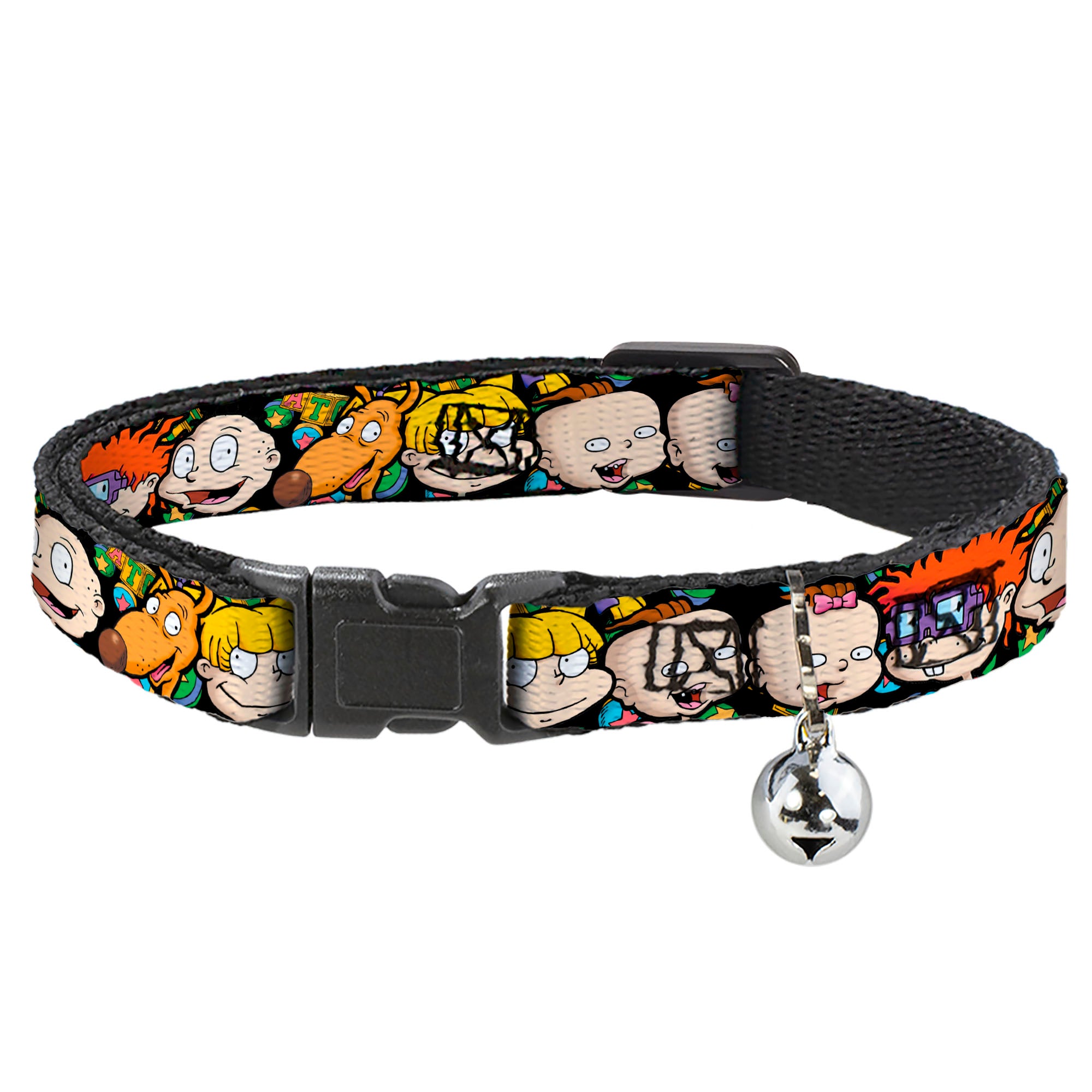 Cat Collar Breakaway with Bell - Rugrats Character Faces CLOSE-UP Breakaway Cat Collars Rugrats