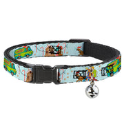 Cat Collar Breakaway with Bell - Scooby Doo Holiday Scenes and Icons Baby Blue Breakaway Cat Collars Scooby Doo