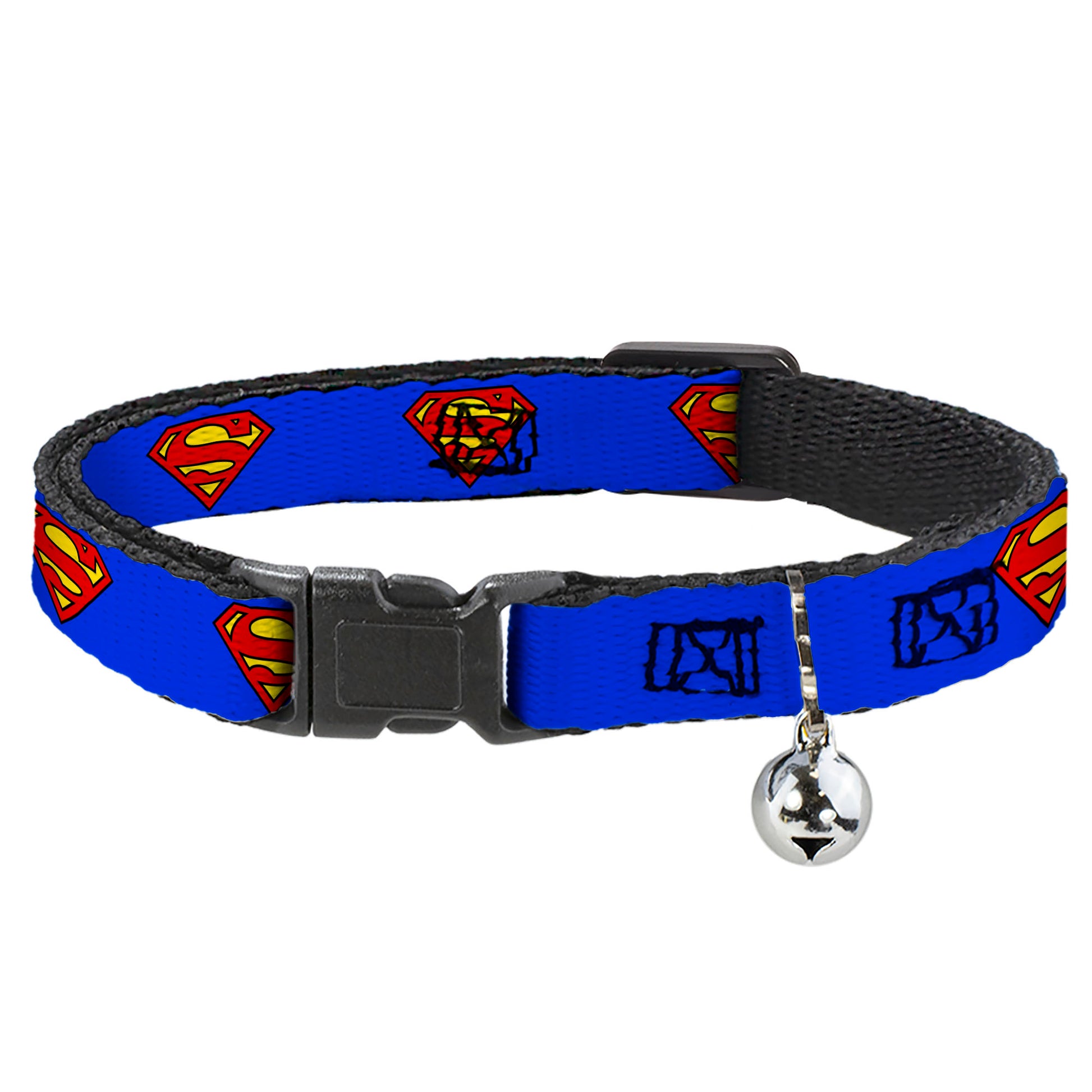 Cat Collar Breakaway - Superman Shield Blue Breakaway Cat Collars DC Comics
