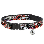 Cat Collar Breakaway - Superman Color Flying Bricks Scene Breakaway Cat Collars DC Comics