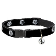 Cat Collar Breakaway - Winchester Pentagram Repeat Black White Breakaway Cat Collars Supernatural