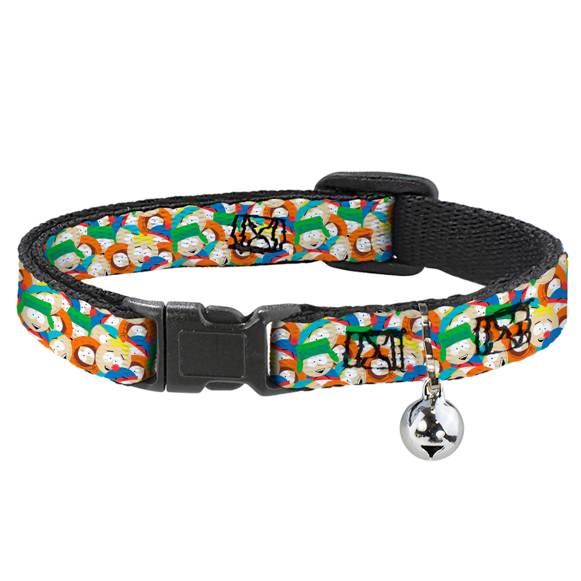 Breakaway Cat Collar with Bell - South Park Boys Expressions Stacked Breakaway Cat Collars South Park