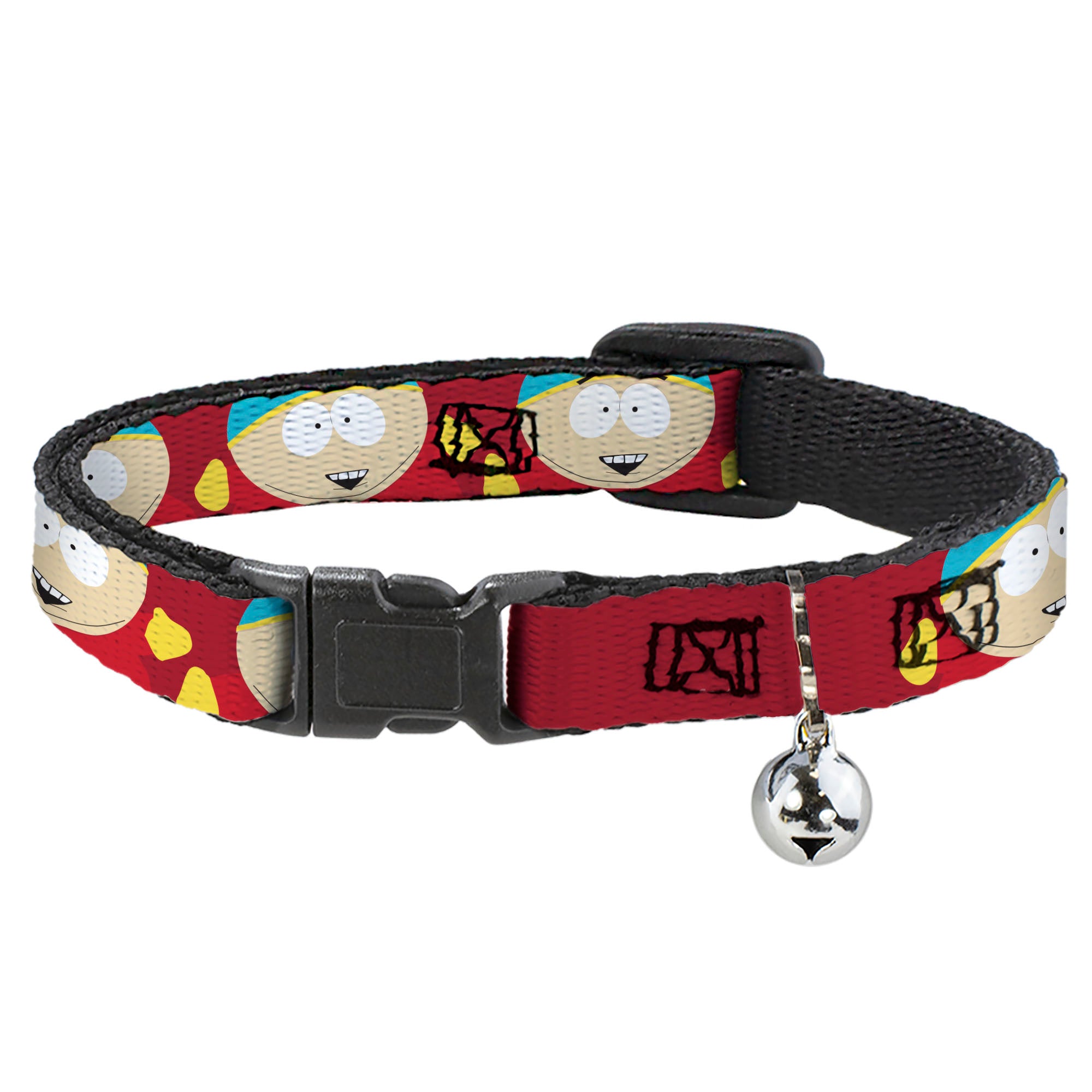 Breakaway Cat Collar with Bell - South Park Cartman Expressions Red Breakaway Cat Collars South Park