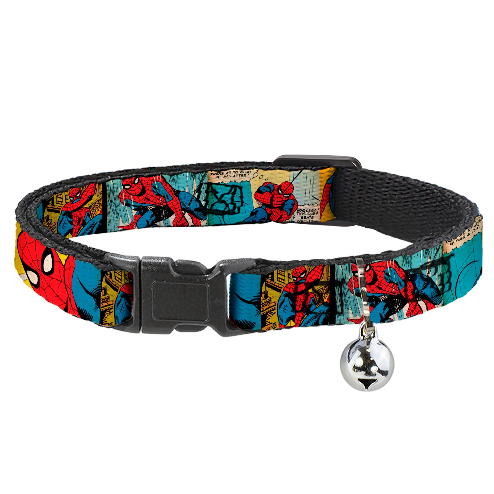 MARVEL COMICS Cat Collar Breakaway - Spider-Man Comic Strip Breakaway Cat Collars Marvel Comics