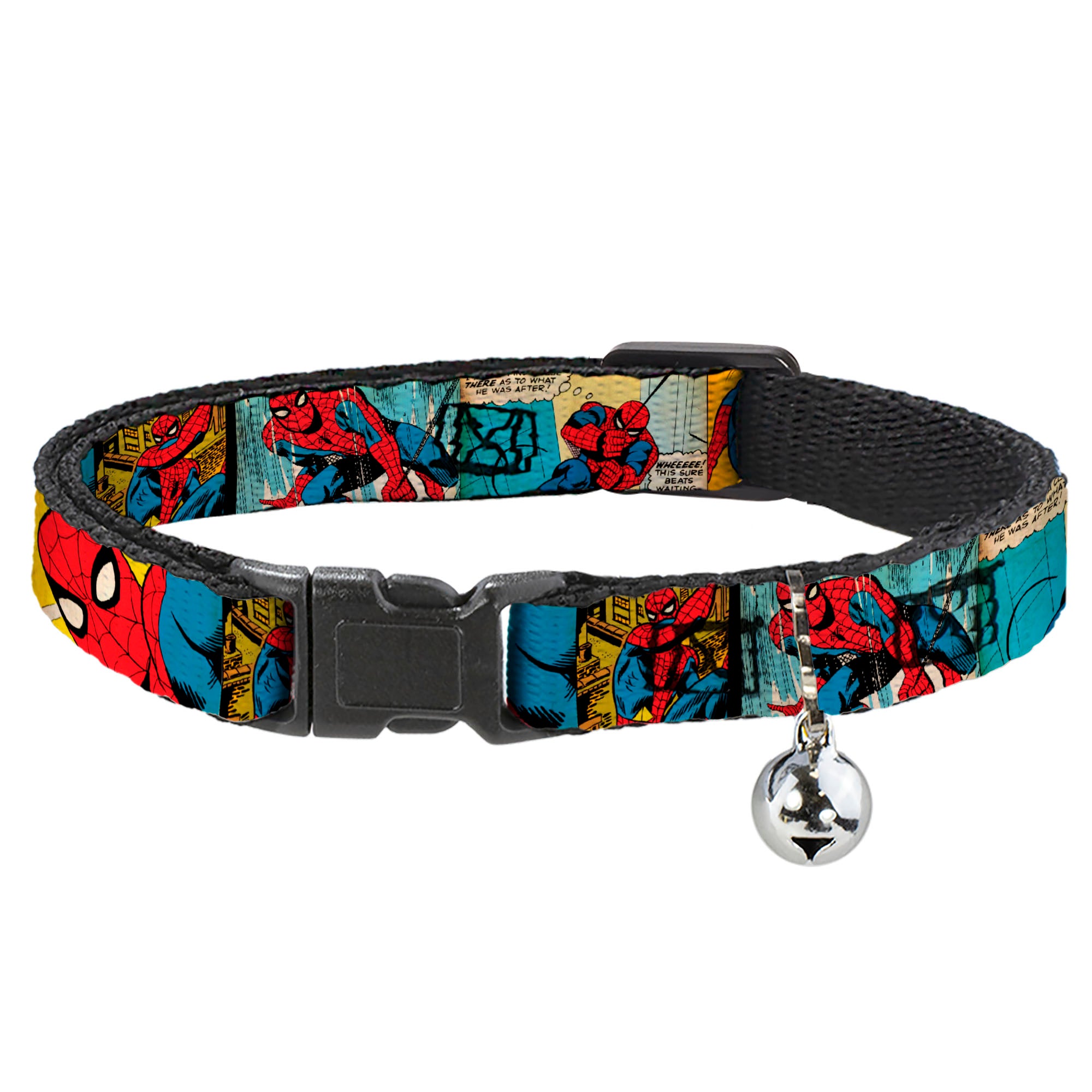 MARVEL COMICS Cat Collar Breakaway - Spider-Man Comic Strip Breakaway Cat Collars Marvel Comics