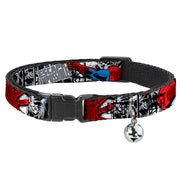 MARVEL COMICS Cat Collar Breakaway - Spider-Man Action ESCAPE IMPOSSIBLE Gray Breakaway Cat Collars Marvel Comics