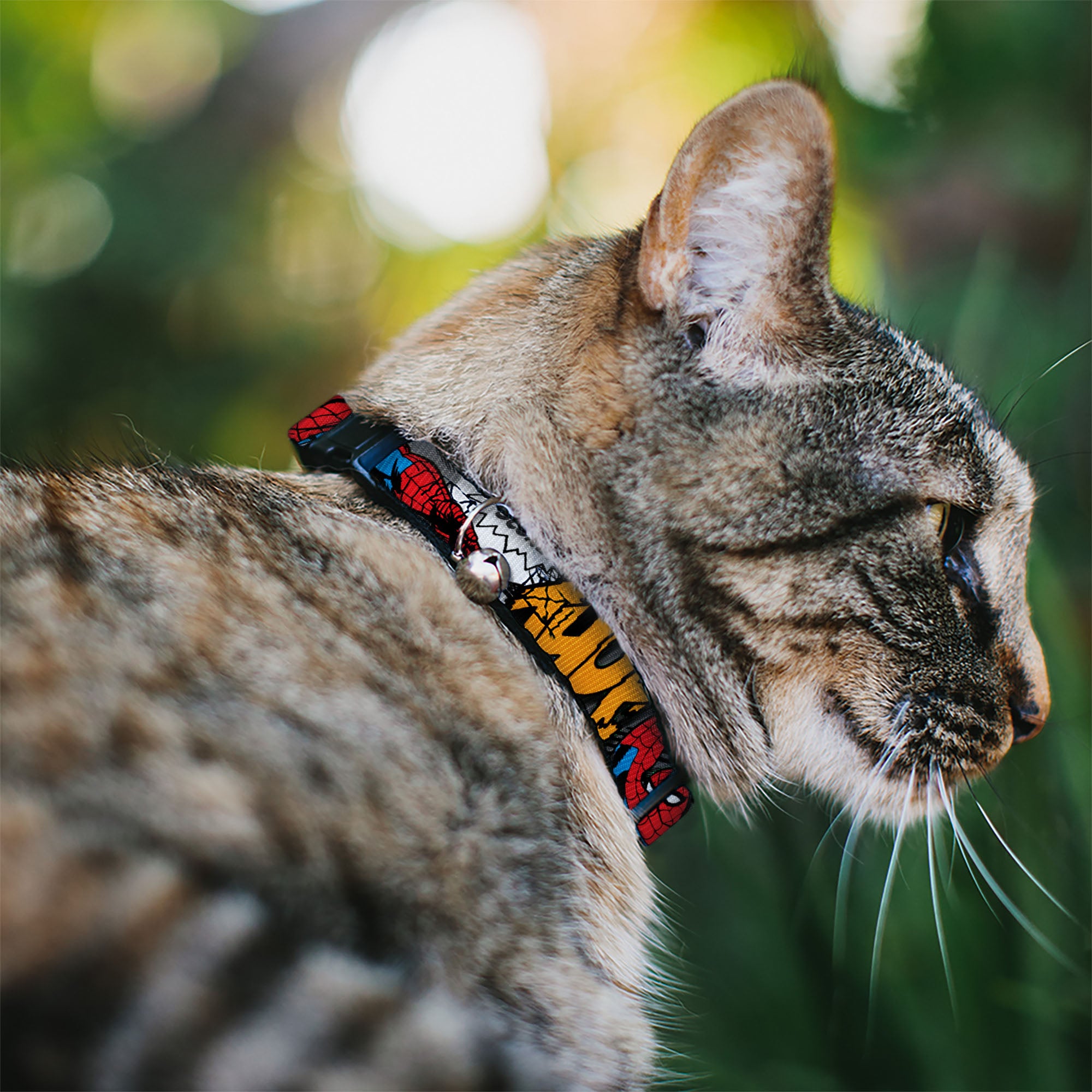 MARVEL COMICS Cat Collar Breakaway - Spider-Man w Action Verbiage Breakaway Cat Collars Marvel Comics