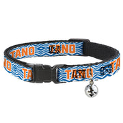 Cat Collar Breakaway - Star Wars The Clone Wars Ahsoka TANO Text Waves White Blue Orange Breakaway Cat Collars Star Wars