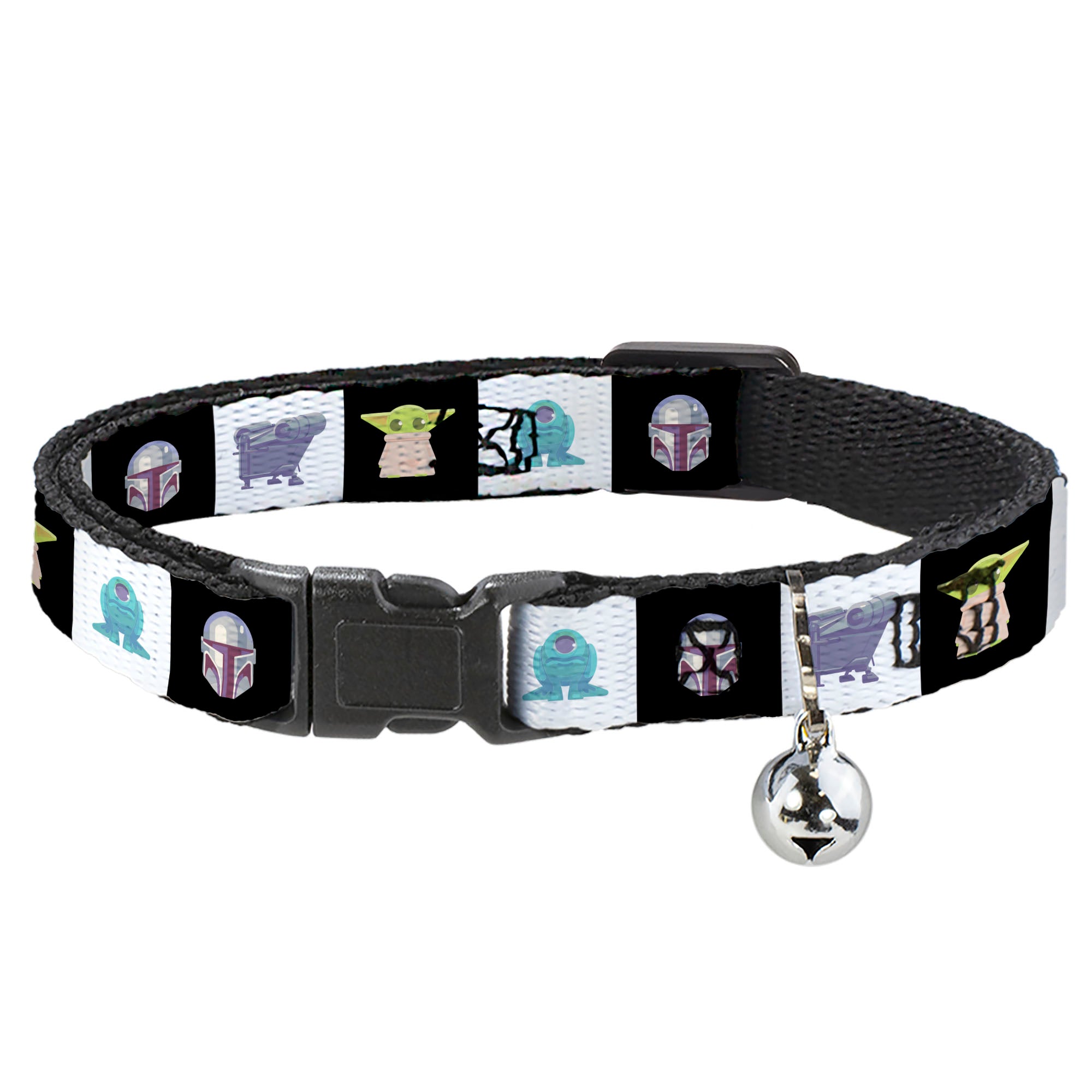 Cat Collar Breakaway with Bell - Star Wars Mandalorian 4-Character Pose Blocks Breakaway Cat Collars Star Wars