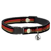 Cat Collar Breakaway with Bell - Star Wars Millennium Falcon Stripe Black Multi Color Breakaway Cat Collars Star Wars