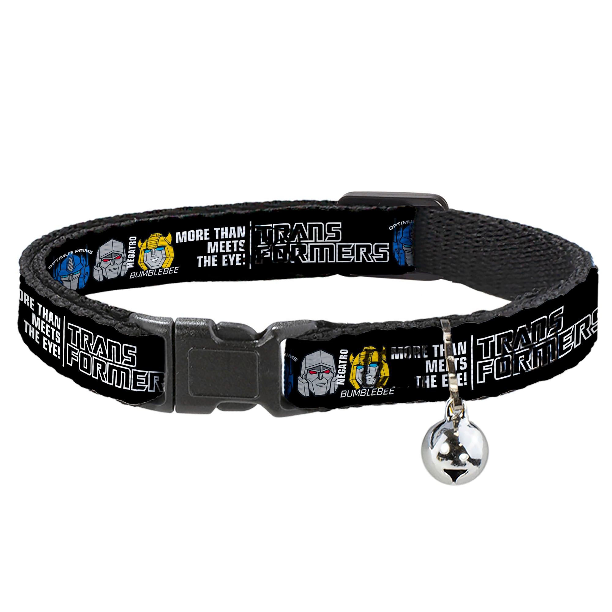 Breakaway Cat Collar with Bell - TRANSFORMERS MORE THAN MEETS THE EYE Character Trio Black/White