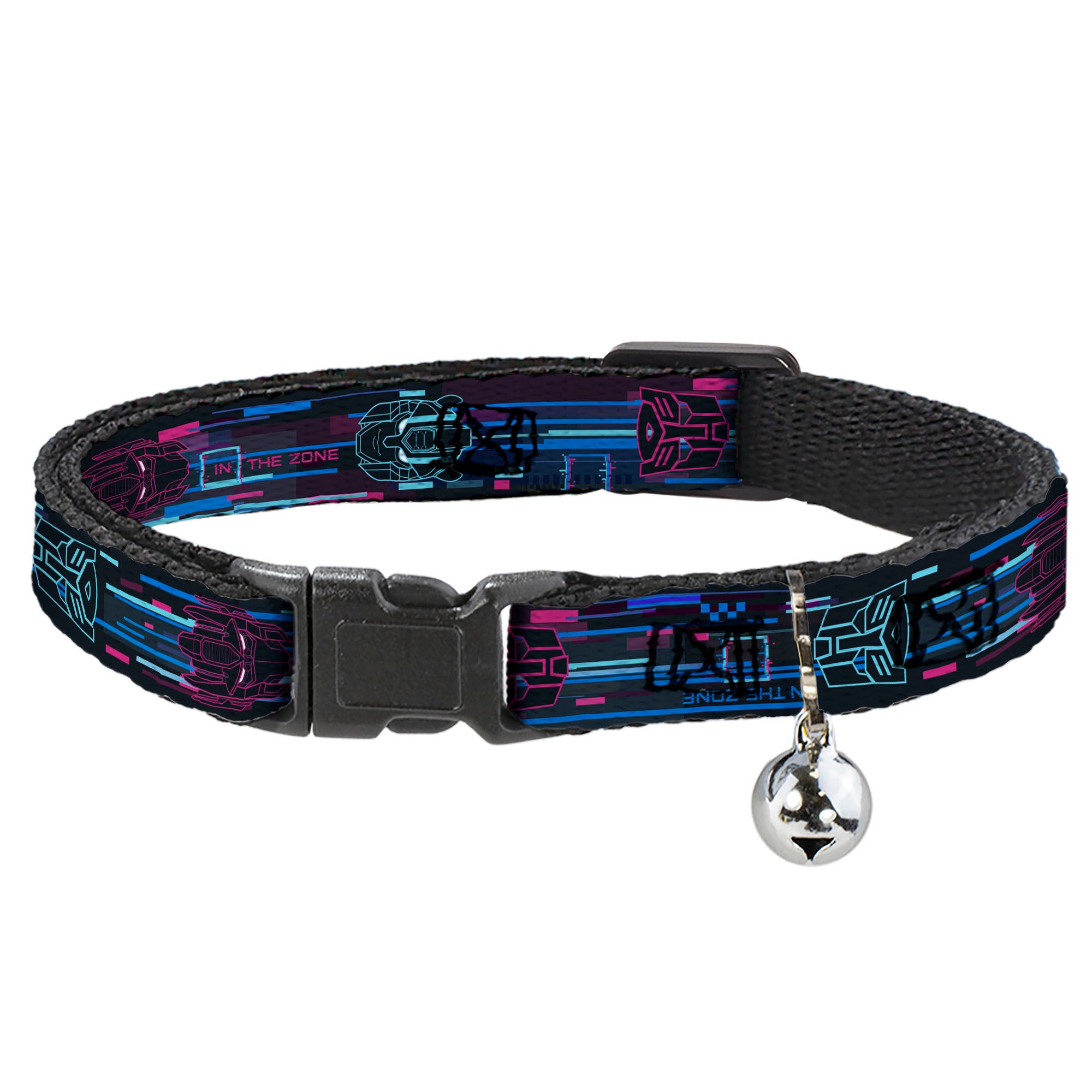 Breakaway Cat Collar with Bell - Transformers Autobots IN THE ZONE Icons Blues/Reds