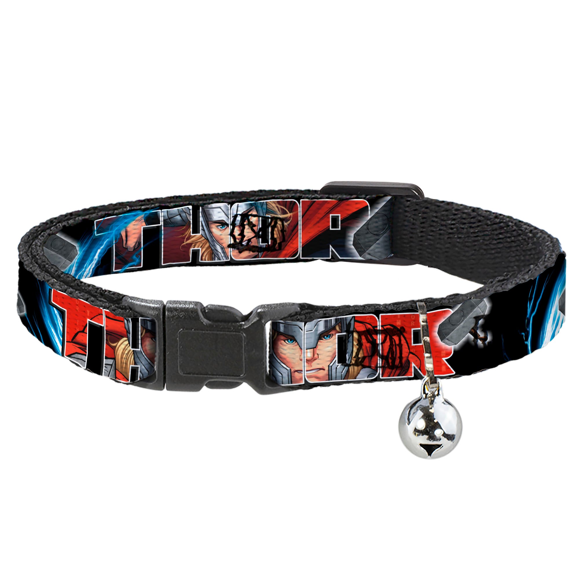 MARVEL AVENGERS Cat Collar Breakaway - THOR Poses Hammer Breakaway Cat Collars Marvel Comics