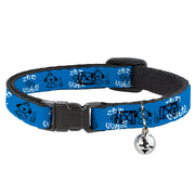 Breakaway Cat Collar with Bell - This is Fine Japanese Question Hound Flame Blue/Black/White Breakaway Cat Collars This is Fine