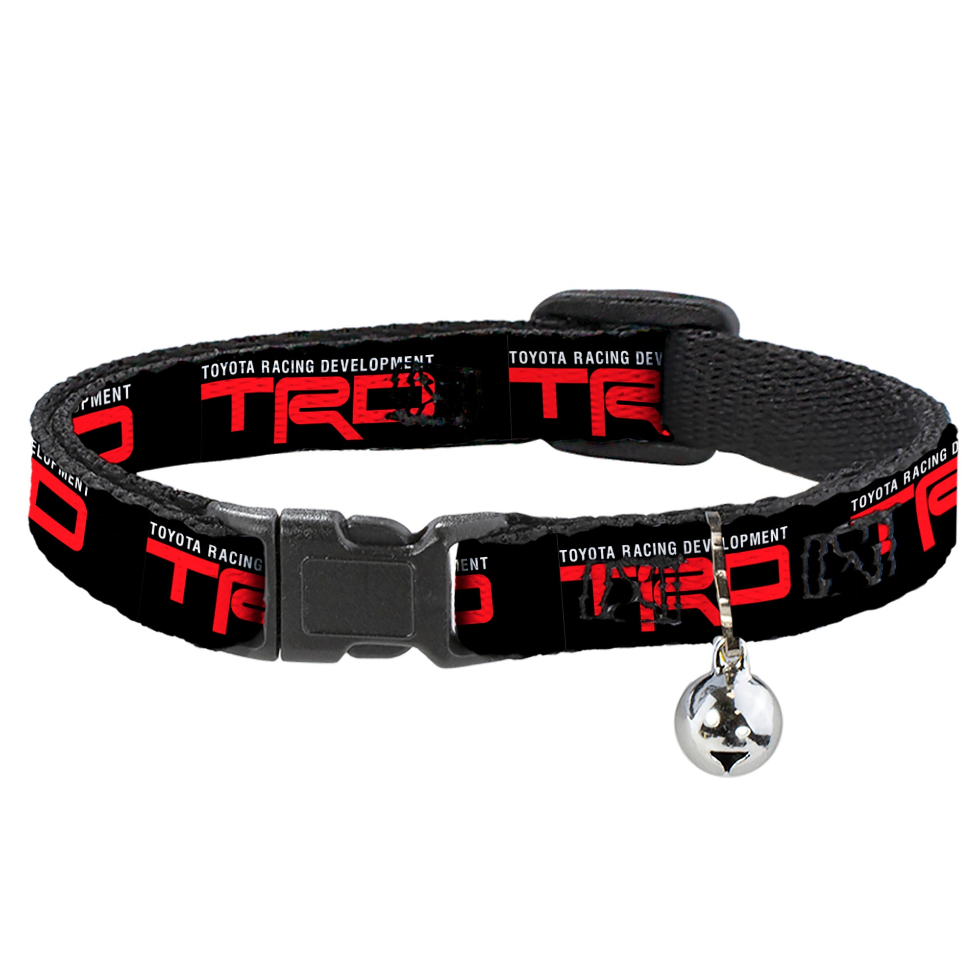 Breakaway Cat Collar with Bell - TOYOTA RACING DEVELOPMENT TRD Logo Black/White/Red Breakaway Cat Collars Toyota