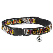 Cat Collar Breakaway - Gremlins Gizmo Filmstrip Poses Multi Color Breakaway Cat Collars Gremlins