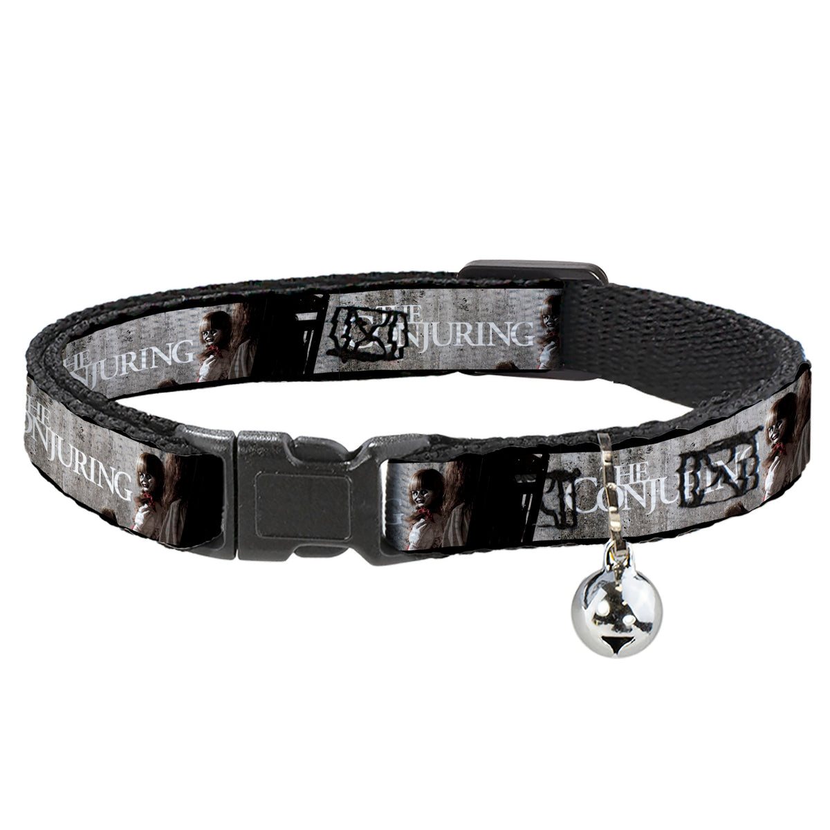 Breakaway Cat Collar with Bell - THE CONJURING Annabelle Scene and Title Logo