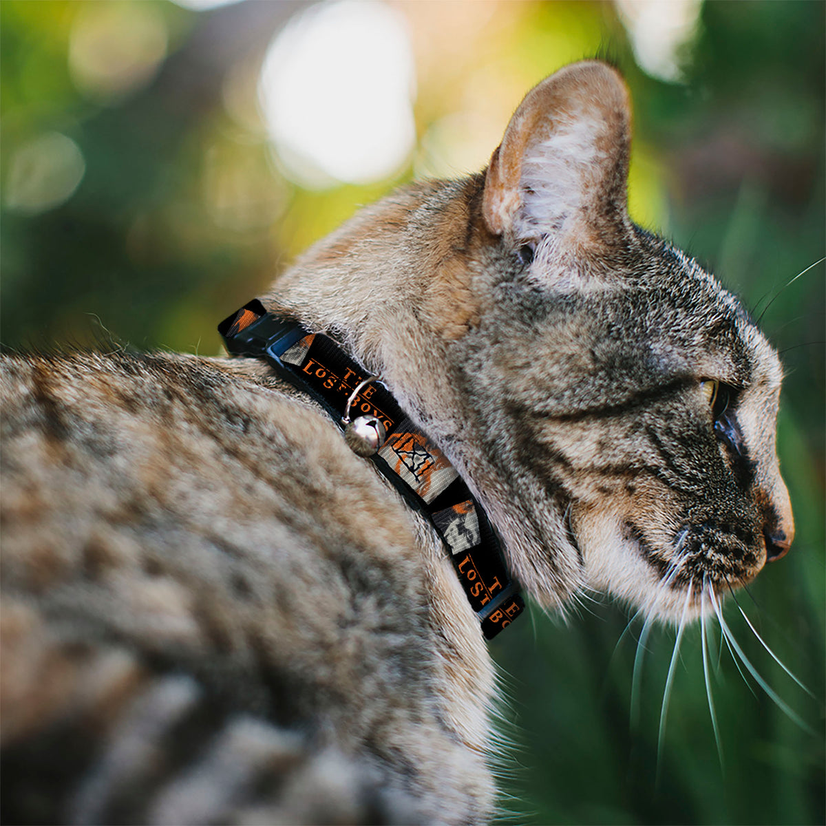 Breakaway Cat Collar with Bell - THE LOST BOYS David Pose Stacked and Title Logo Black/Red Cat Collars Breakaway Side Release The Lost Boys