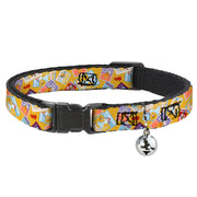 Breakaway Cat Collar with Bell - The Wizard of Oz Characters Scenes and Icons Collage Yellow Breakaway Cat Collars The Wizard of Oz