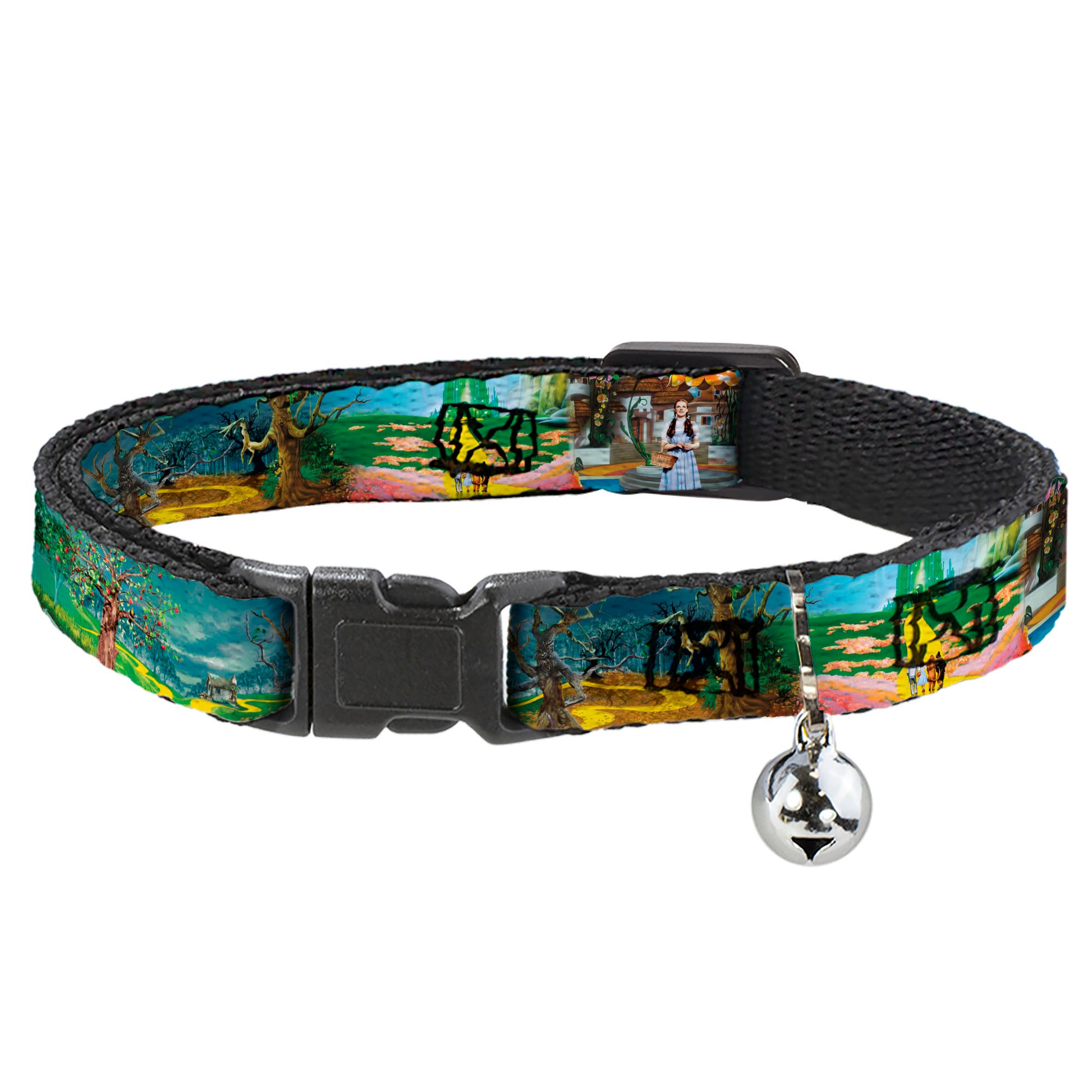Breakaway Cat Collar with Bell - The Wizard of Oz Yellow Brick Road Scenes Breakaway Cat Collars The Wizard of Oz