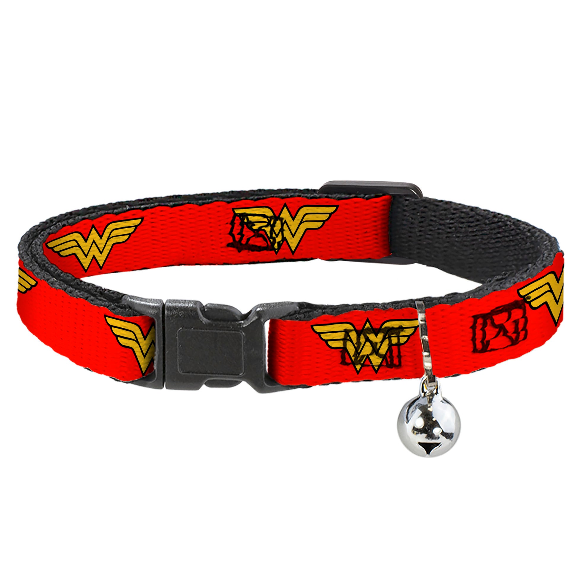 Cat Collar Breakaway - Wonder Woman Logo Red Breakaway Cat Collars DC Comics