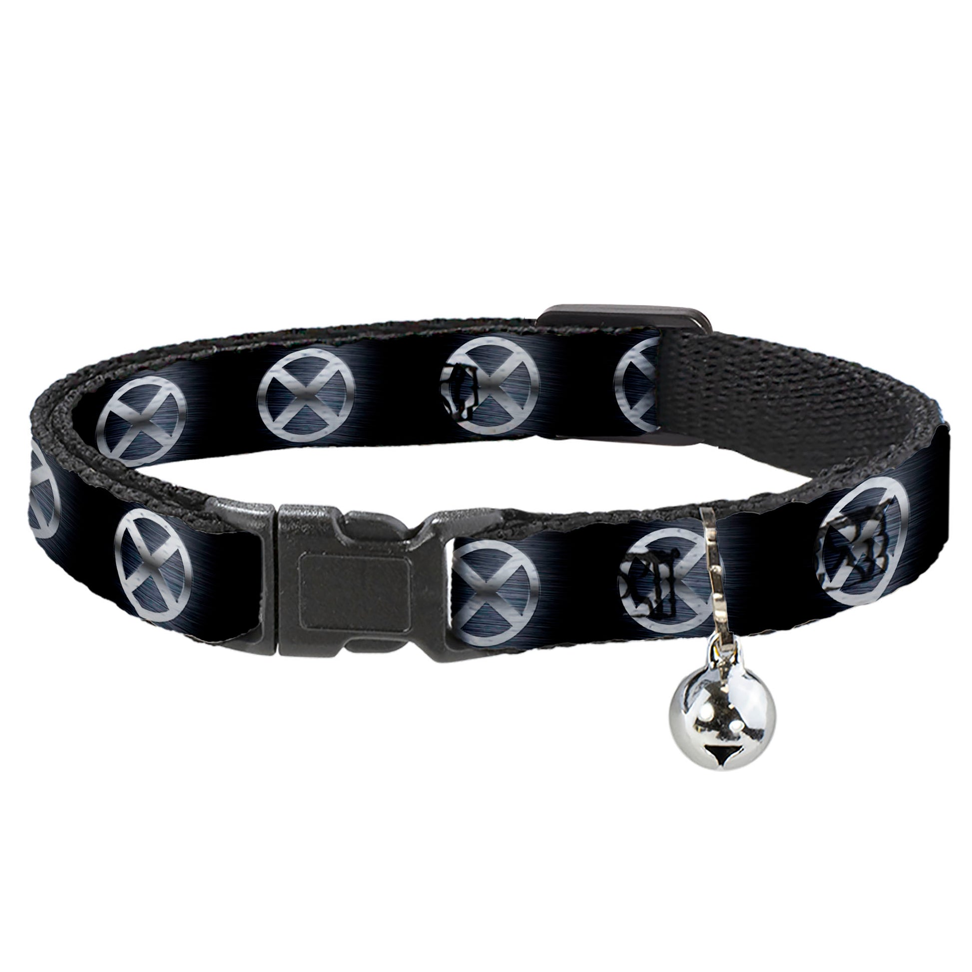 Cat Collar Breakaway with Bell - X-Men X Icon Black Silvers Breakaway Cat Collars Marvel Comics