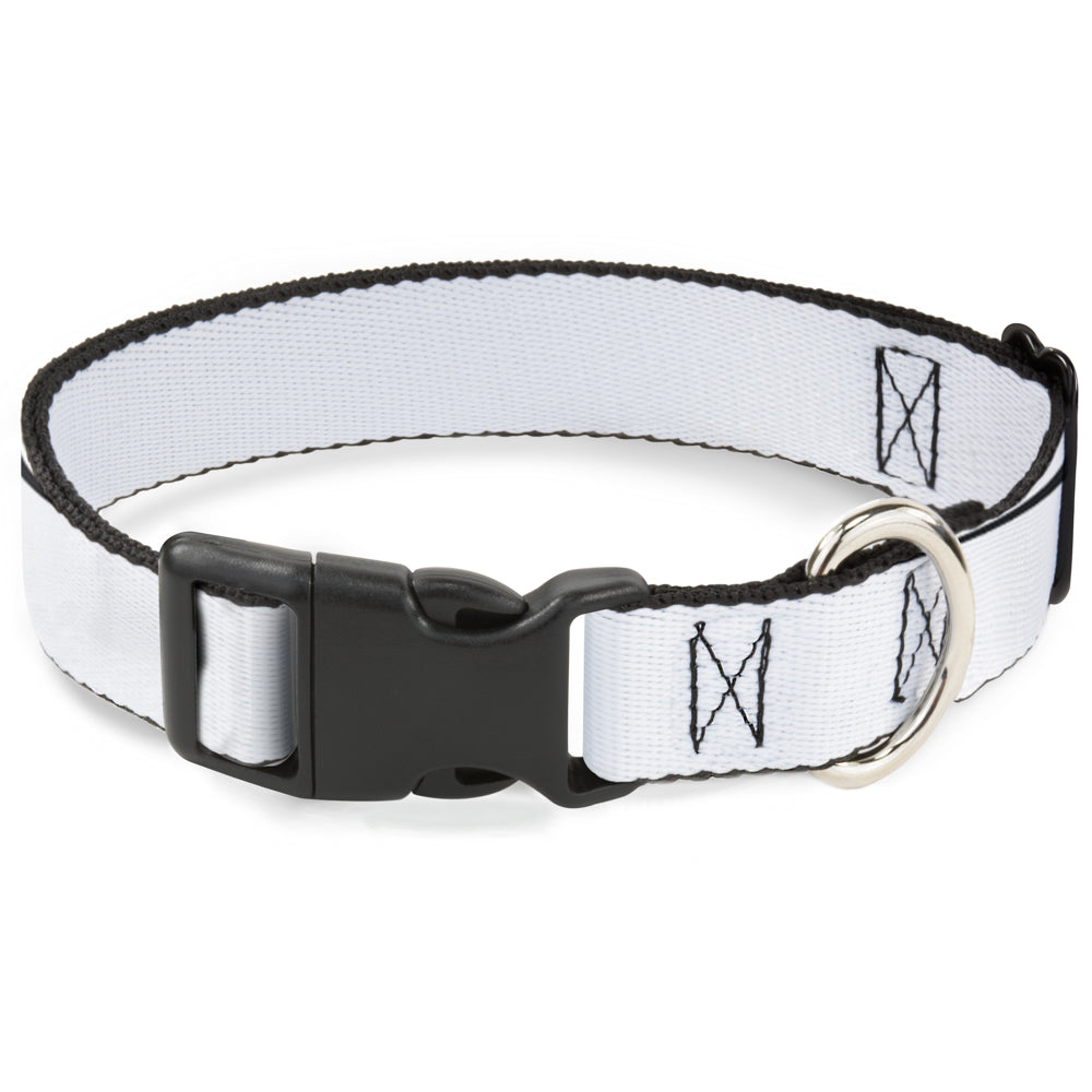 Plastic Clip Collar - White Plastic Clip Collars Buckle-Down
