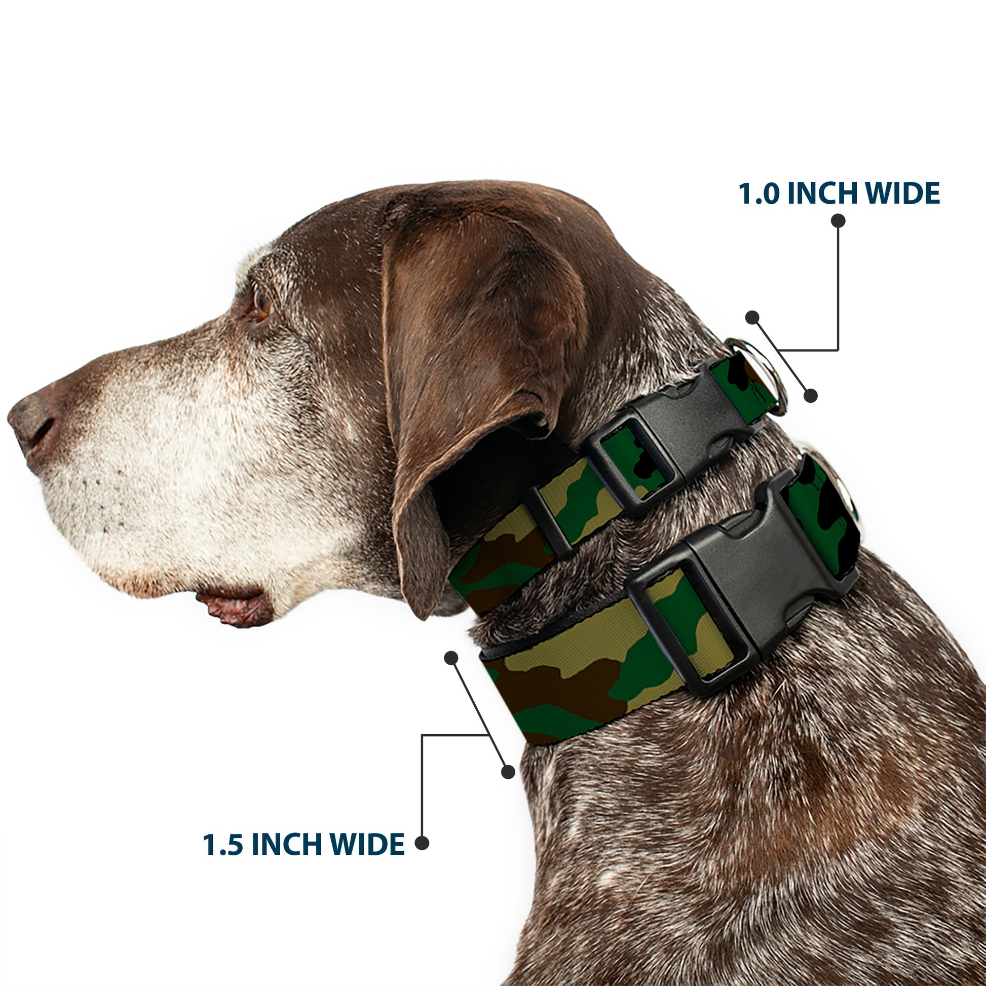 Plastic Clip Collar - Camo Olive Plastic Clip Collars Buckle-Down