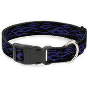 Plastic Clip Collar - Flame Blue Plastic Clip Collars Buckle-Down
