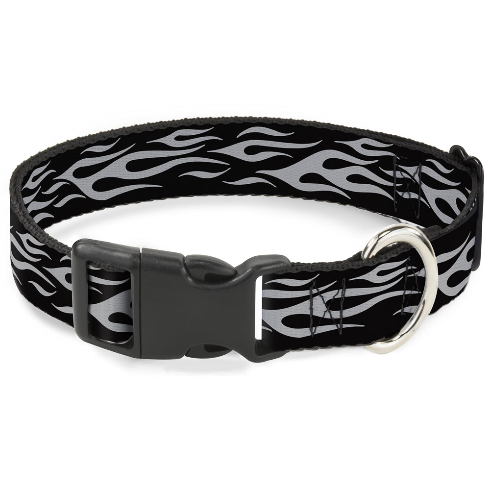 Plastic Clip Collar - Flame Silver Plastic Clip Collars Buckle-Down