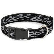 Plastic Clip Collar - Flame Silver Plastic Clip Collars Buckle-Down