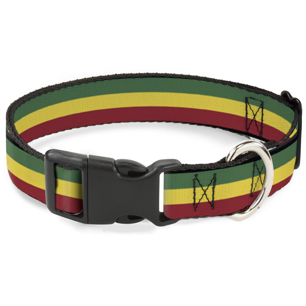 Plastic Clip Collar - Rasta Plastic Clip Collars Buckle-Down