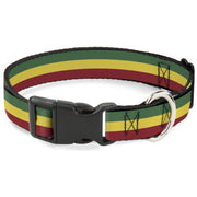 Plastic Clip Collar - Rasta Plastic Clip Collars Buckle-Down