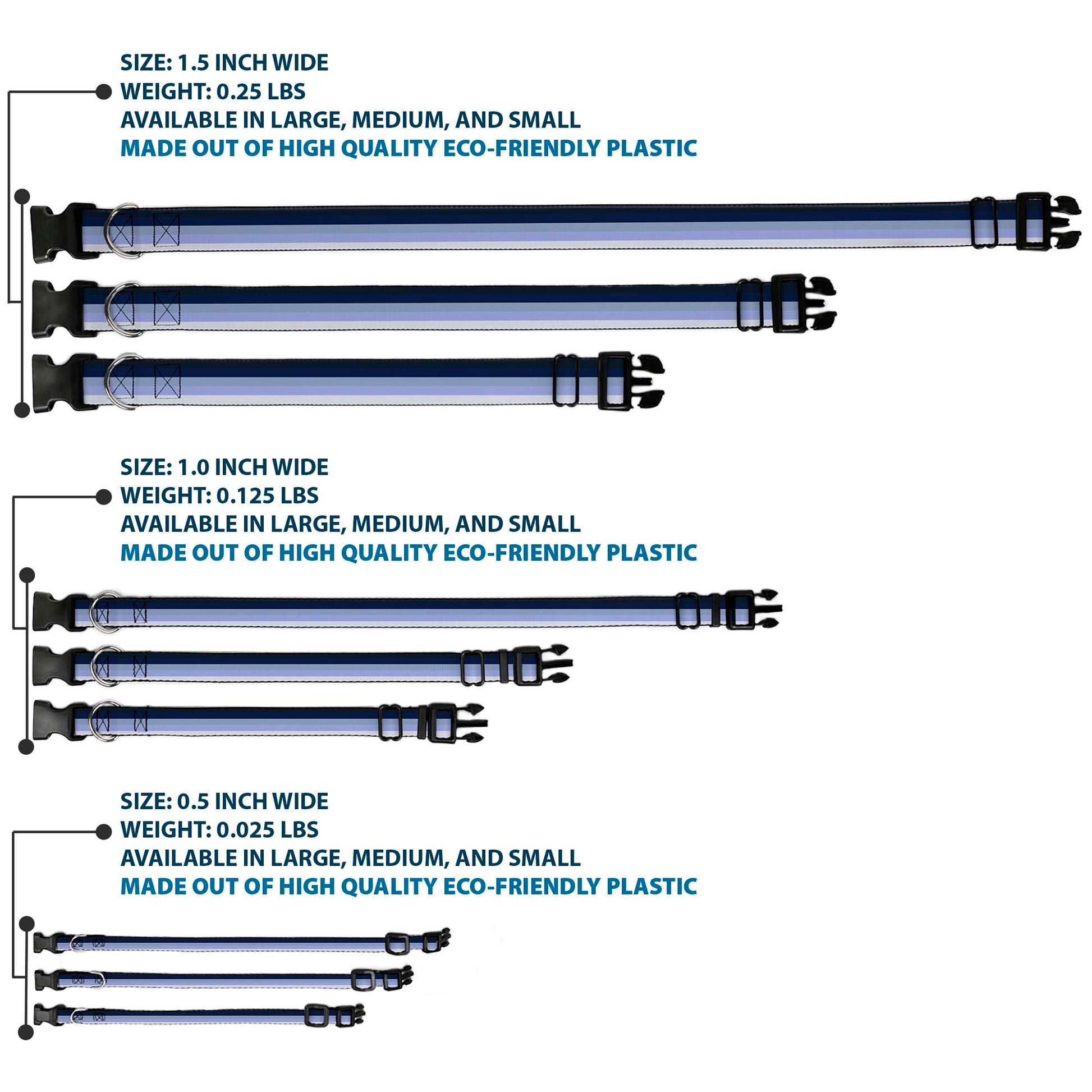 Plastic Clip Collar - Spectrum Blue Plastic Clip Collars Buckle-Down